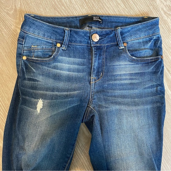 1822 Denim Slightly Distressed Skinny Jeans, 26, Blue - Picture 6 of 6